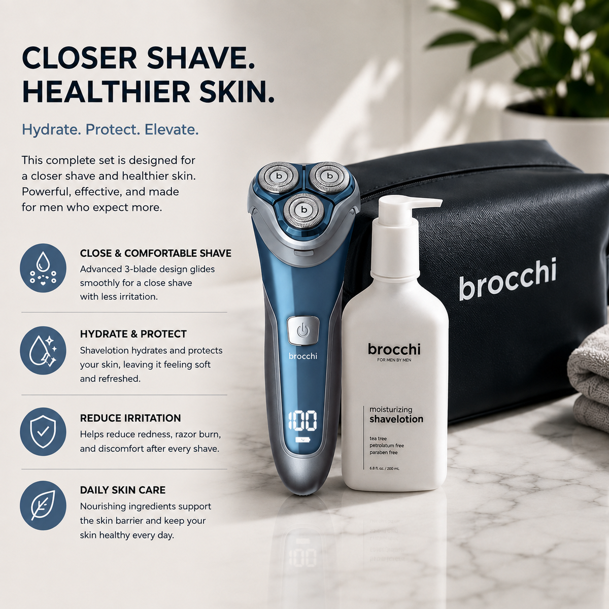 Smooth Edge Shave Kit - Blue